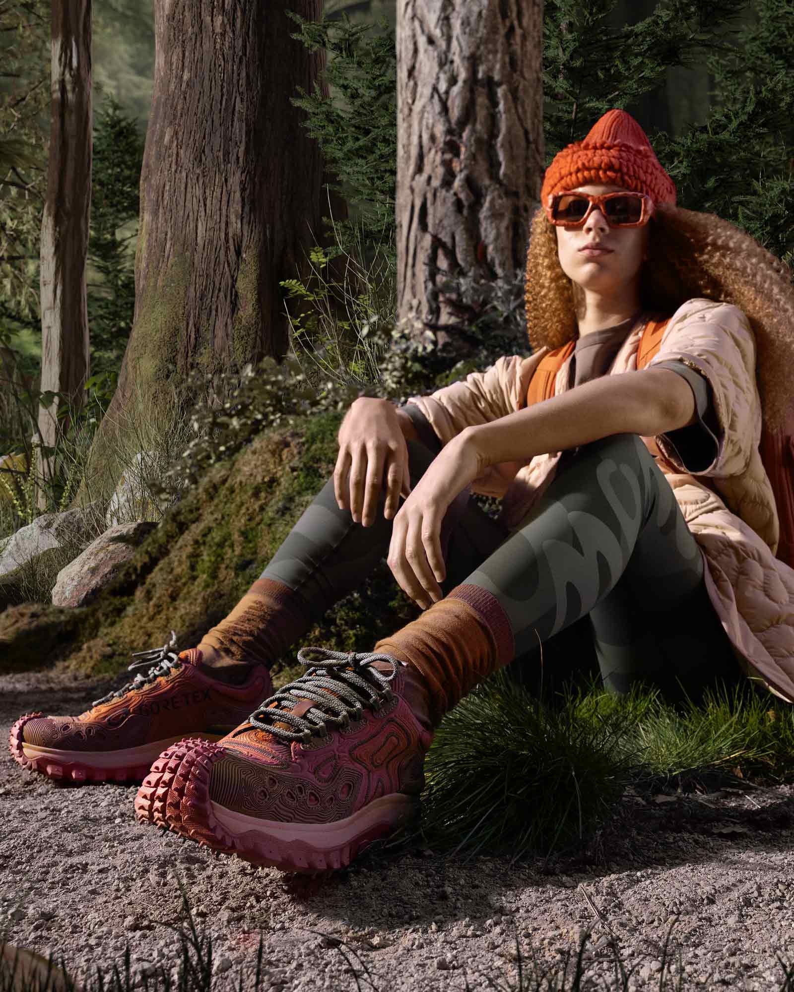 Moncler x Salehe Bembury outdoor clothing with technical design and natural colors