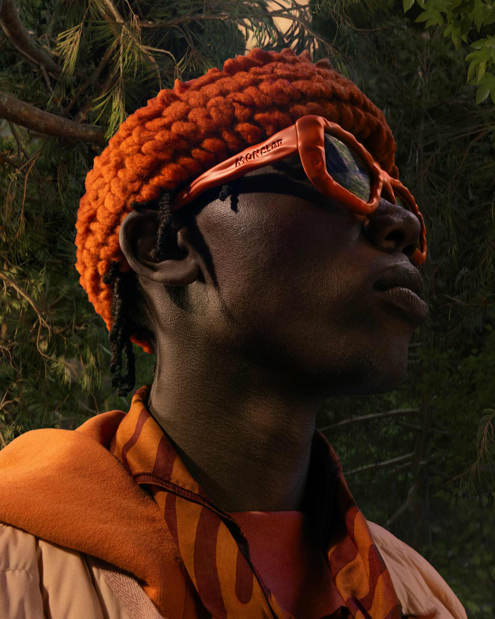 Moncler x Salehe Bembury outdoor clothing with technical design and natural colors