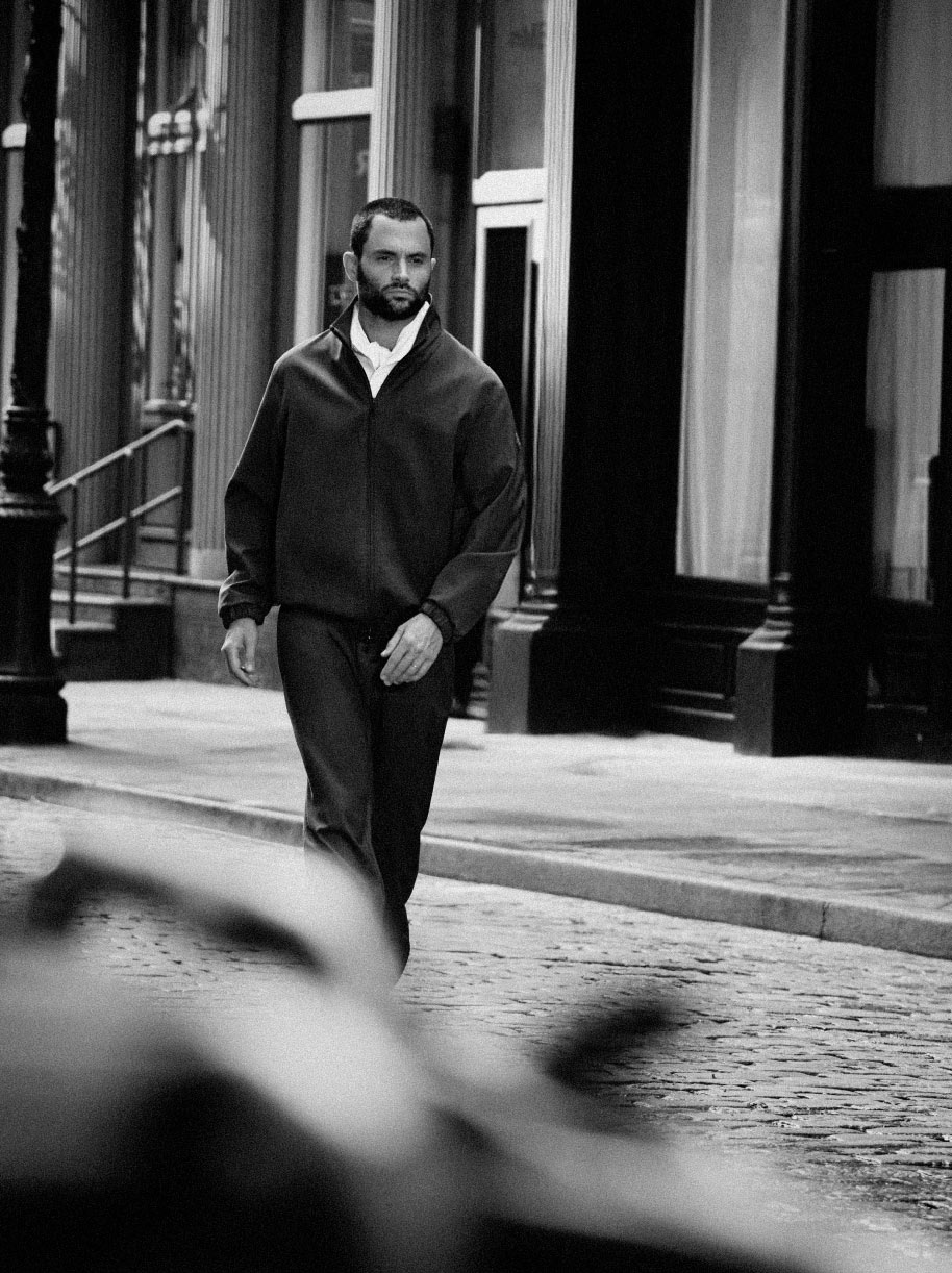 Moncler Elegant Collection In New York With Starring Penn Badgley