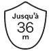 Icône avec bouclier avec les mots 36 mois de garantie