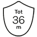 Icoon met schild met daar in de woorden 36 maanden garantie