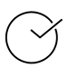 Icône d'un cercle coché