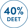 A heavy duty aerosol spray with 40% Deet