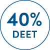 A heavy duty aerosol spray with 40% Deet