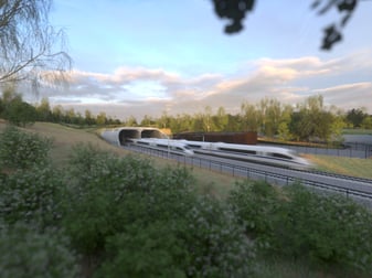 Green Tunnels: High-Speed Trains Beneath Green Hills