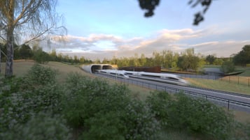 Green Tunnels: High-Speed Trains Beneath Green Hills