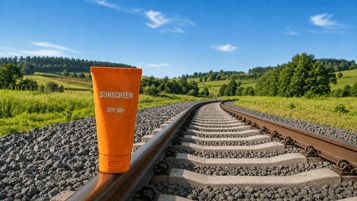 Sunscreen for rails