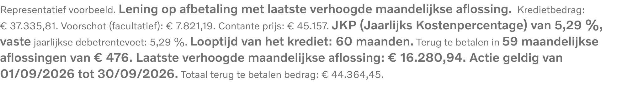 Representatief voorbeeld