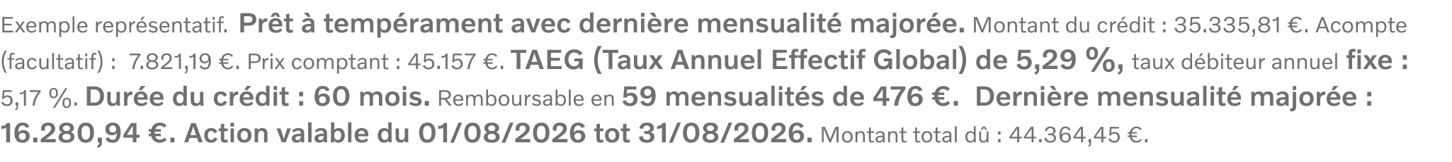 Exemple représentatif