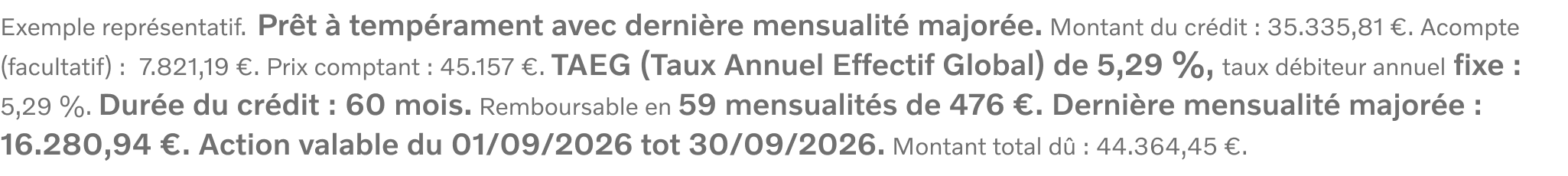 Exemple représentatif